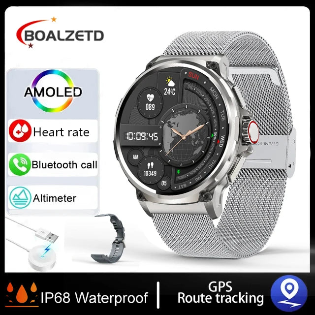 1.85” Ultra HD Smart Watch – GPS, Bluetooth Call, Fitness Tracker