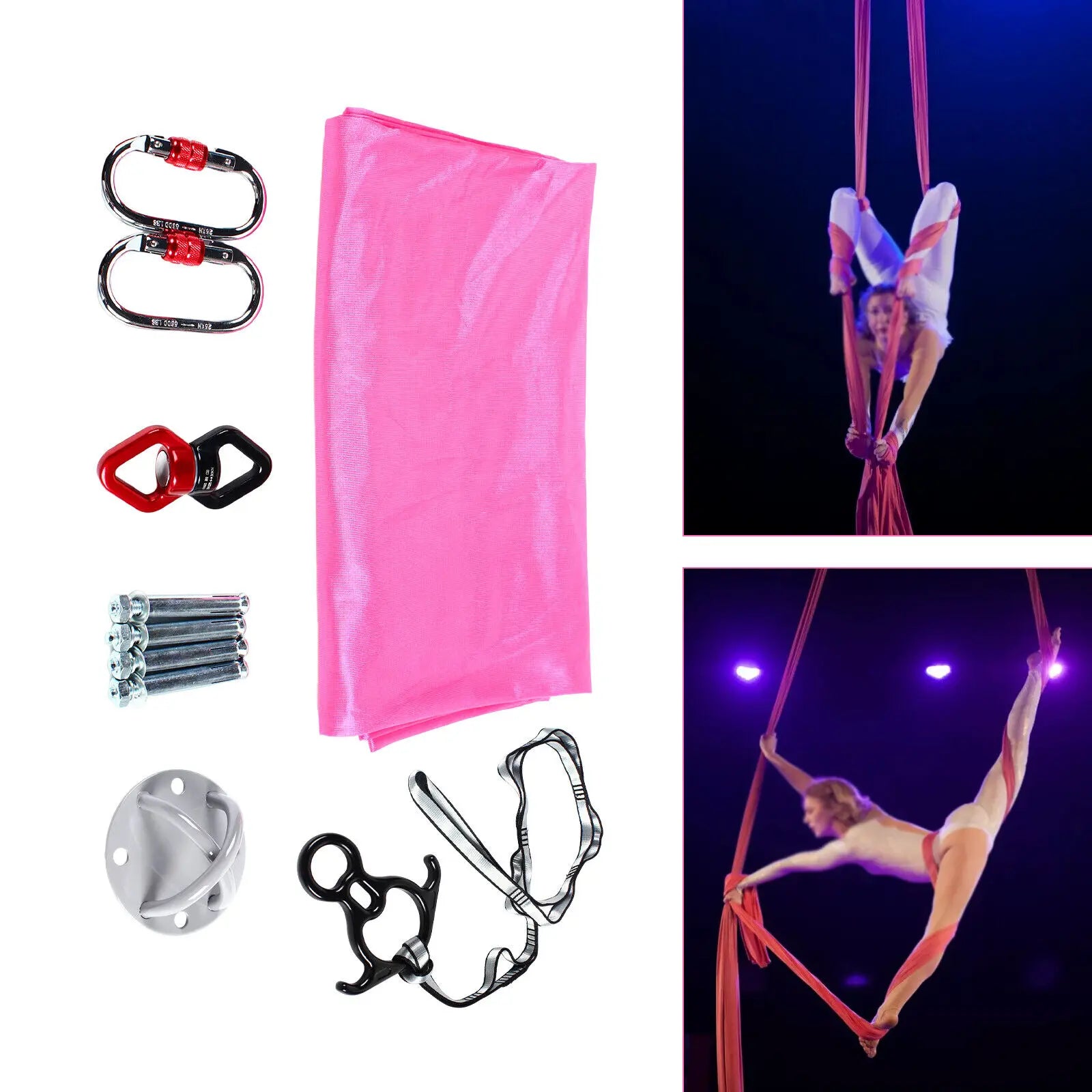 Aerial Silks Yoga Swing Kit – 2.8m Anti-Gravity Trainer