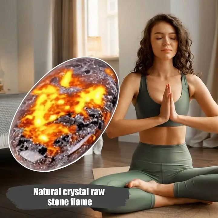 Natural Raw Stone Flame Meditation Stone Hand Sensory Toy Natural Meditation Tool Desktop Ornament For Fountain Decoration
