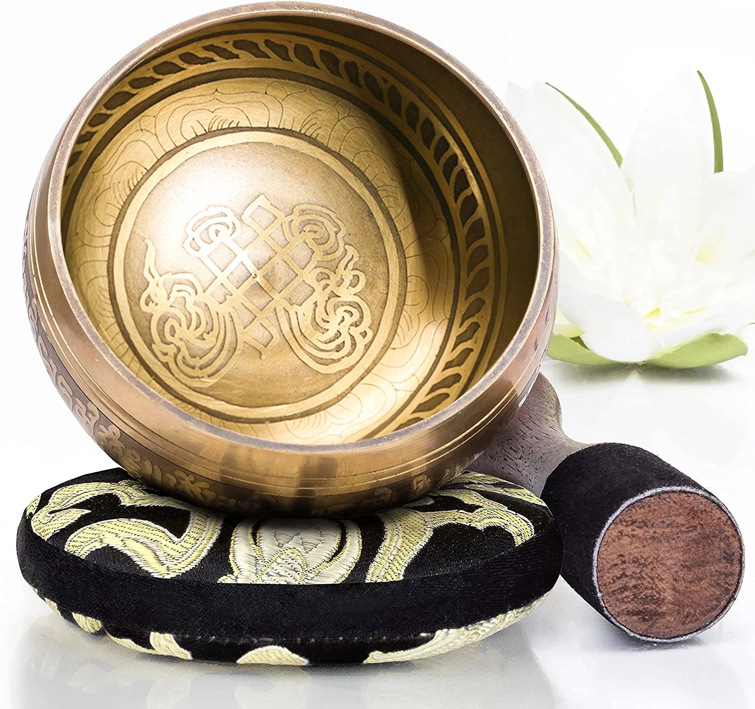 Miwayer Tibetan Singing Bowl Set – Flower of Life Design