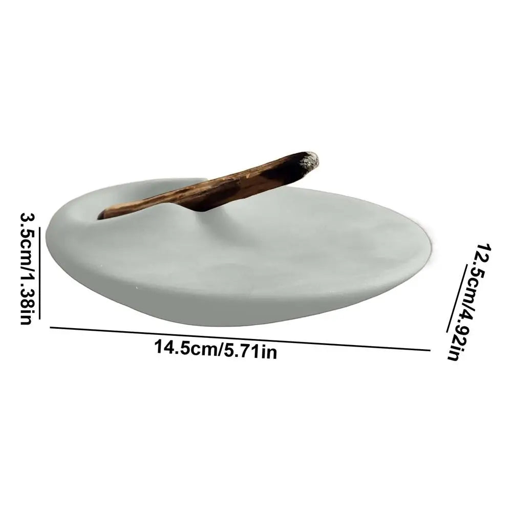 Smudge Bowl Ceramic Incense Tray Creative Design Incense Stick Base Relaxation Meditation Tray for Burning Wooden Fragrances