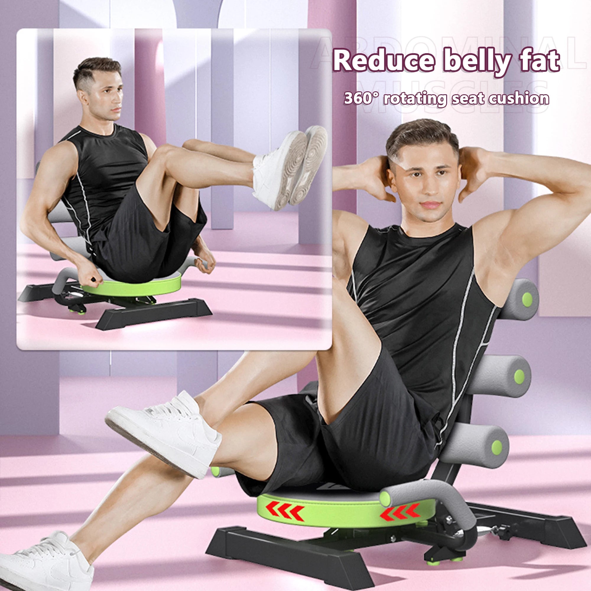 Ab Machine Sit-Up Bench – Portable Core & Abs Exerciser
