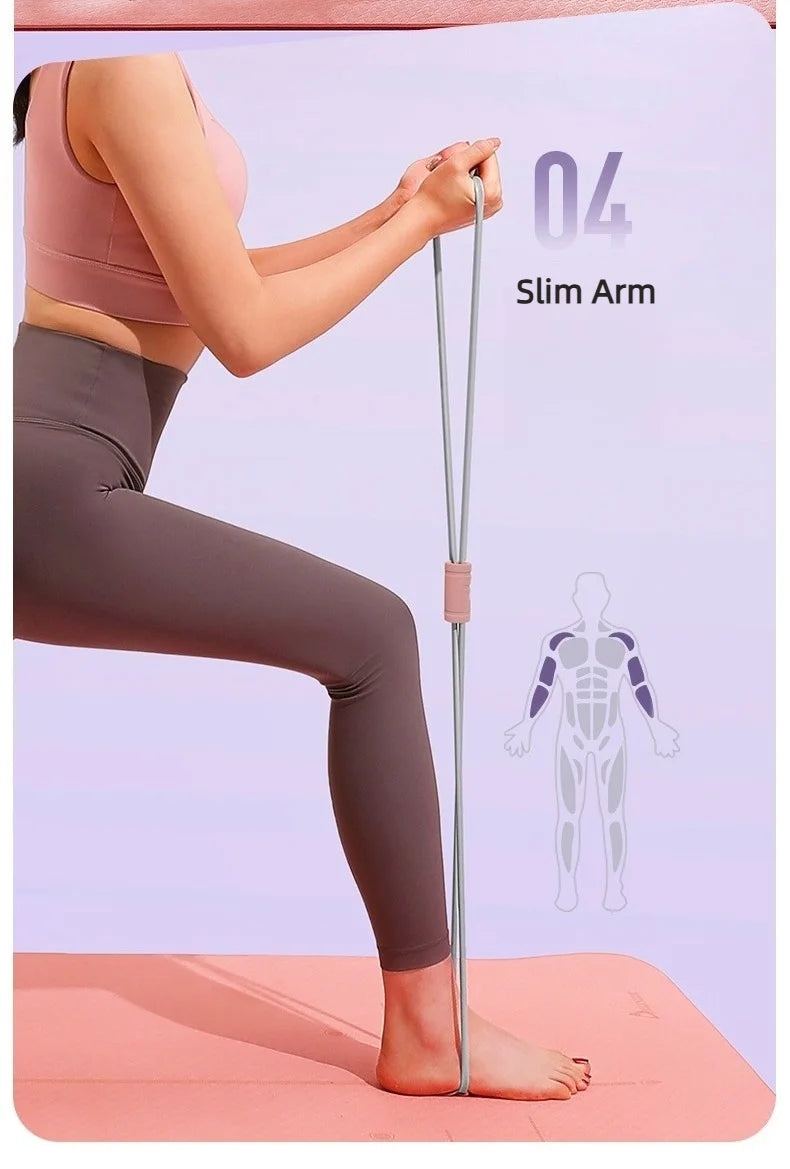 8-Tube Tensioner Yoga Band – Multi-Function Exercise Resistance Band