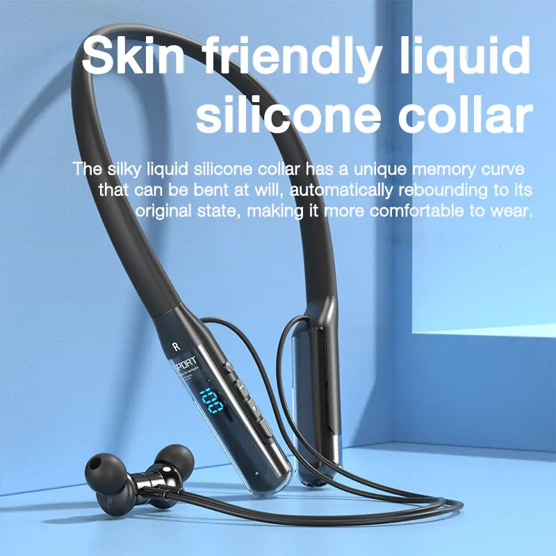 EARDECO Bluetooth Neckband Headphones – 80H Playtime, Bass Stereo
