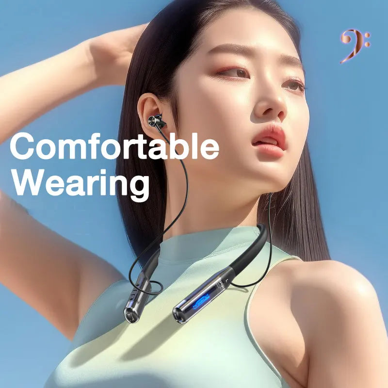 EARDECO Bluetooth Neckband Headphones – 80H Playtime, Bass Stereo