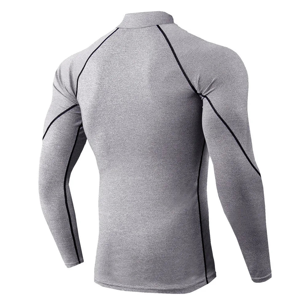 Men’s Quick-Dry Compression Long Sleeve Sports Shirt – Gym & Running