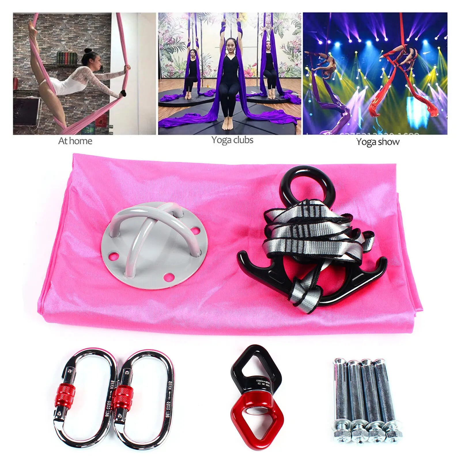 Aerial Silks Yoga Swing Kit – 2.8m Anti-Gravity Trainer
