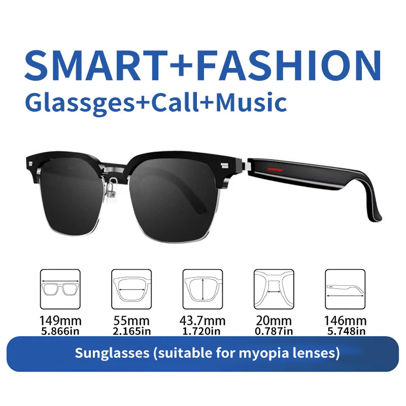 Smart Bluetooth Audio Sunglasses – Wireless Music & Call Glasses