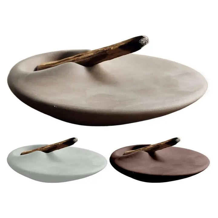Smudge Bowl Ceramic Incense Tray Creative Design Incense Stick Base Relaxation Meditation Tray for Burning Wooden Fragrances