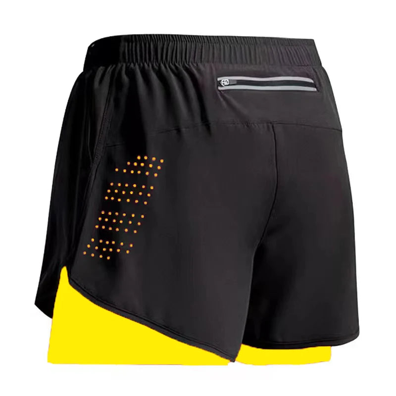Men’s 2-in-1 Quick-Dry Running & Gym Shorts – Summer Workout