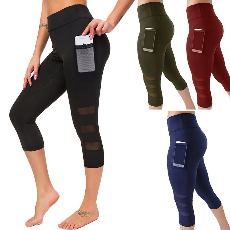 High-Waist Seamless Dotted Yoga Tights – Women’s Workout Pants
