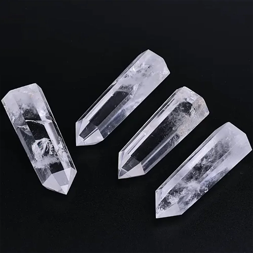 Natural Crystal Point Wand – Rose Quartz & Amethyst Healing Stones for Witchcraft, Decoration & Meditation