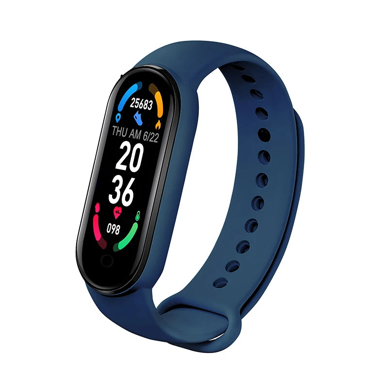 M6 Smart Watch – Fitness Bracelet with Heart & BP Monitor, Waterproof