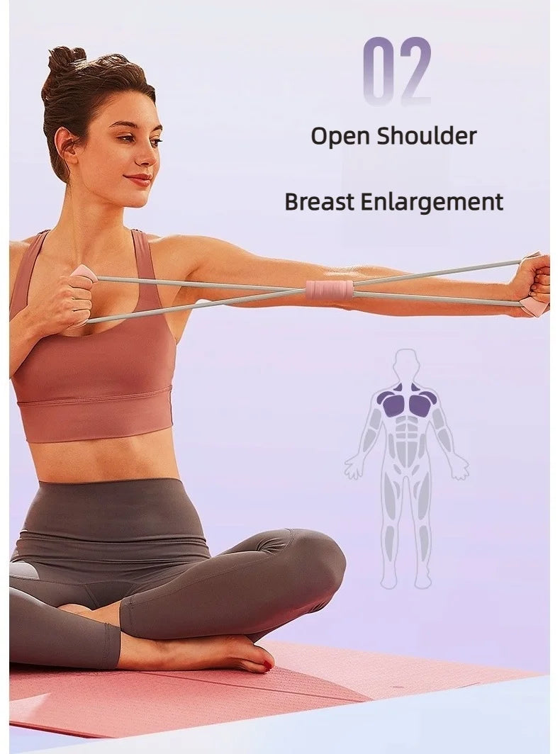 8-Tube Tensioner Yoga Band – Multi-Function Exercise Resistance Band