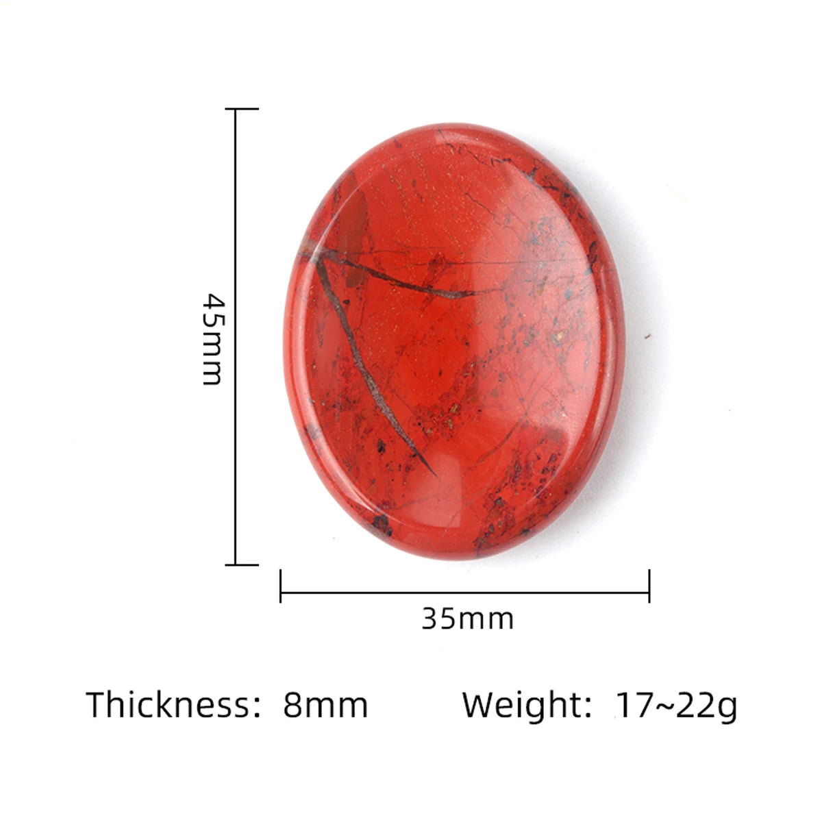 Quartz Thumb Worry Stone – Healing Crystal Oval for Chakra Energy & Meditation