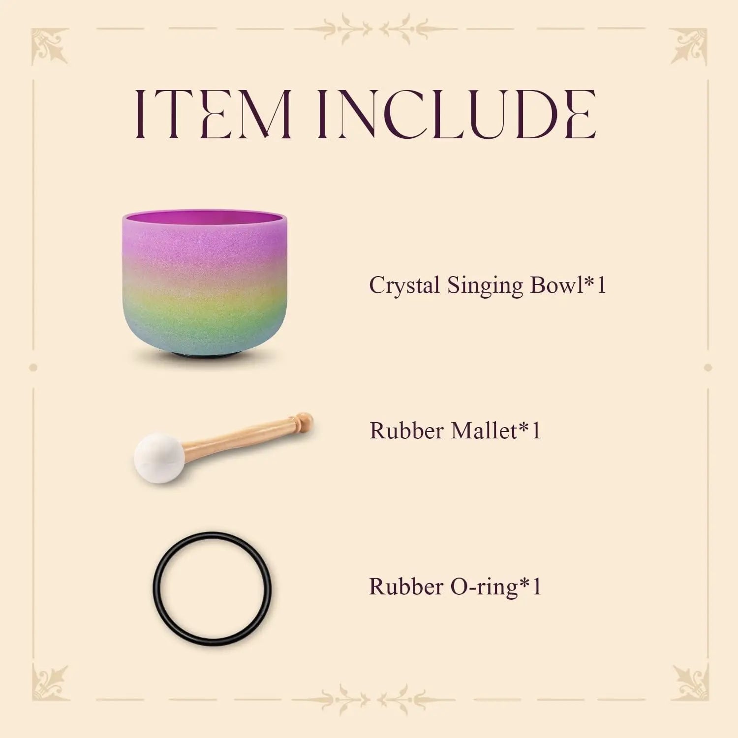 8" Crown Chakra Rainbow Quartz Singing Bowl – B Note