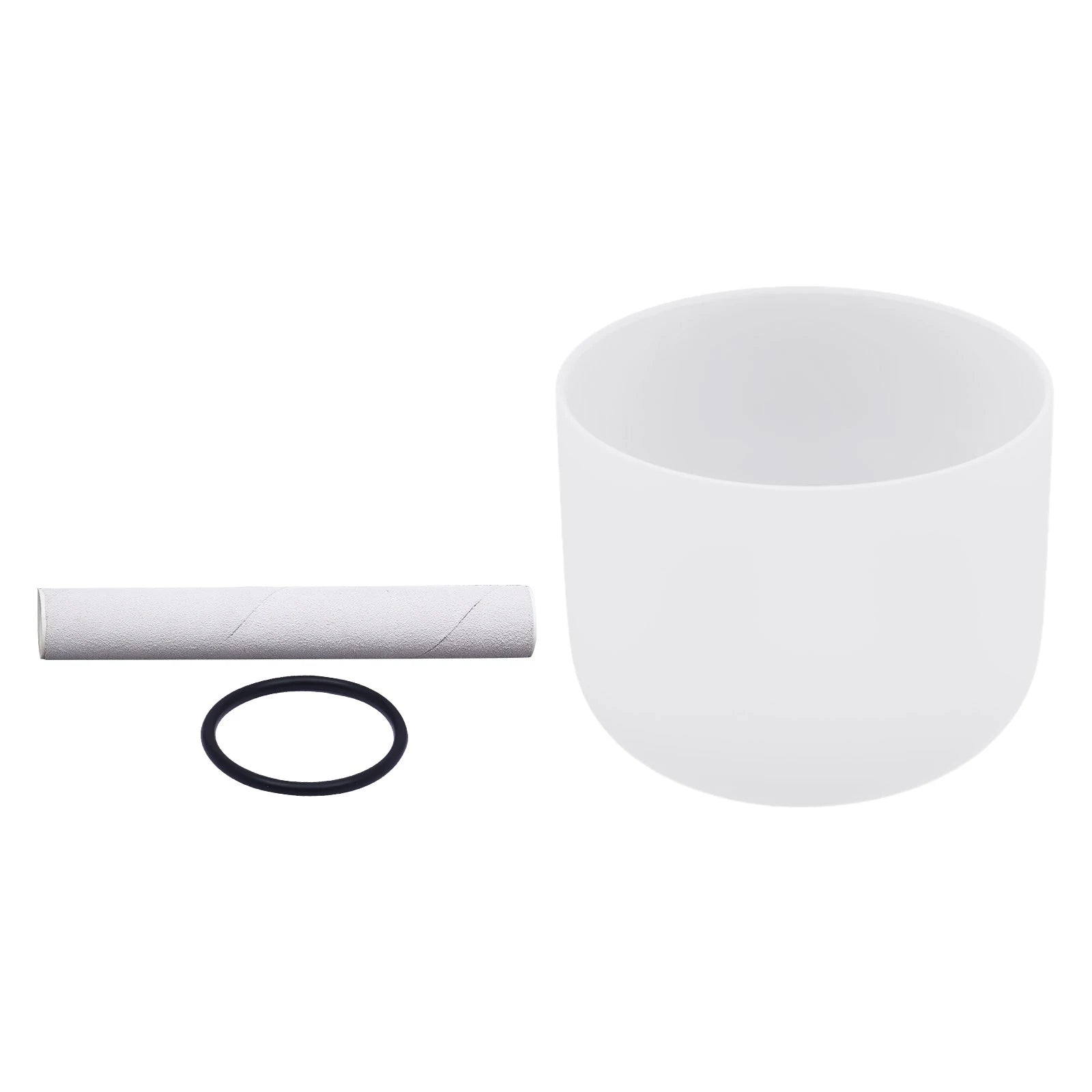 8" Heart Chakra Frosted Quartz Singing Bowl
