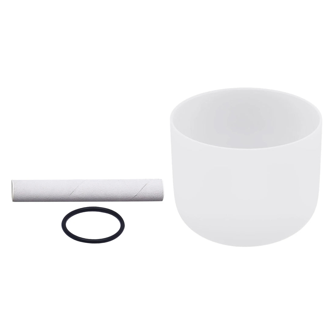 8" Heart Chakra Frosted Quartz Singing Bowl