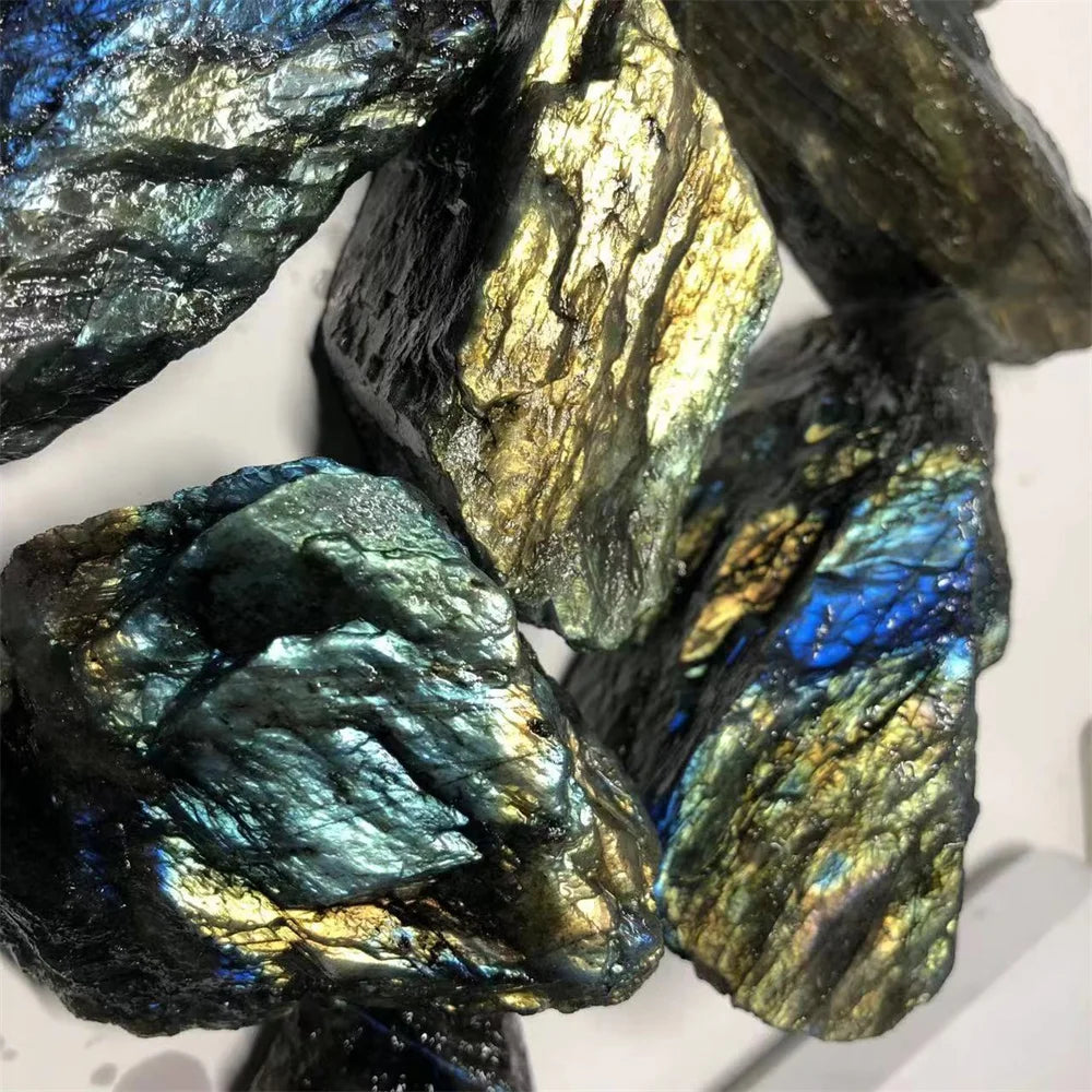 Natural Labradorite Raw Stone – Healing Crystal Mineral Specimen & Decorative Stone
