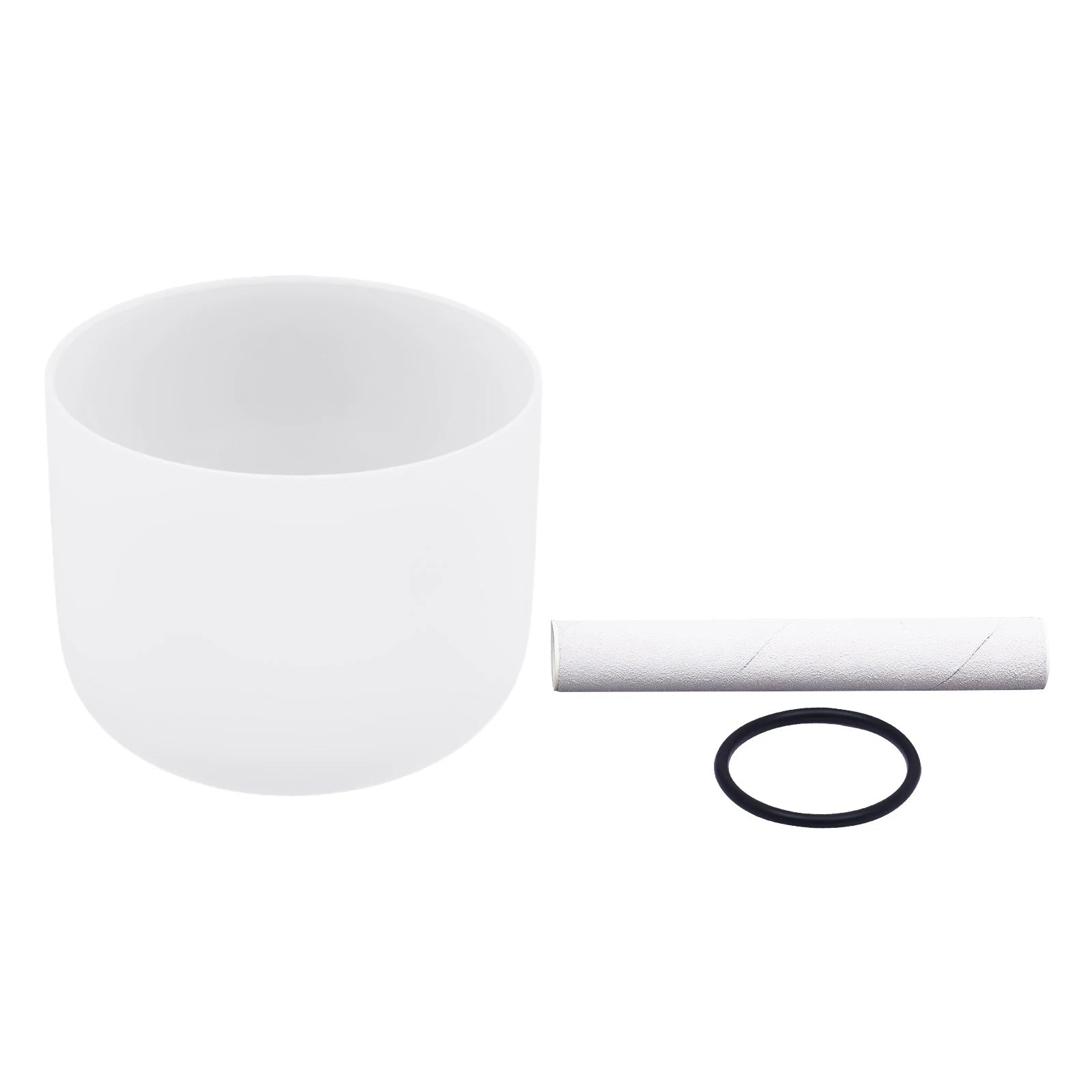 8" Heart Chakra Frosted Quartz Singing Bowl