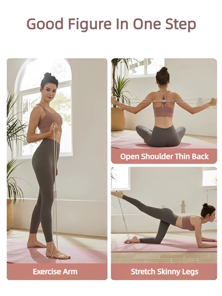 8-Tube Tensioner Yoga Band – Multi-Function Exercise Resistance Band