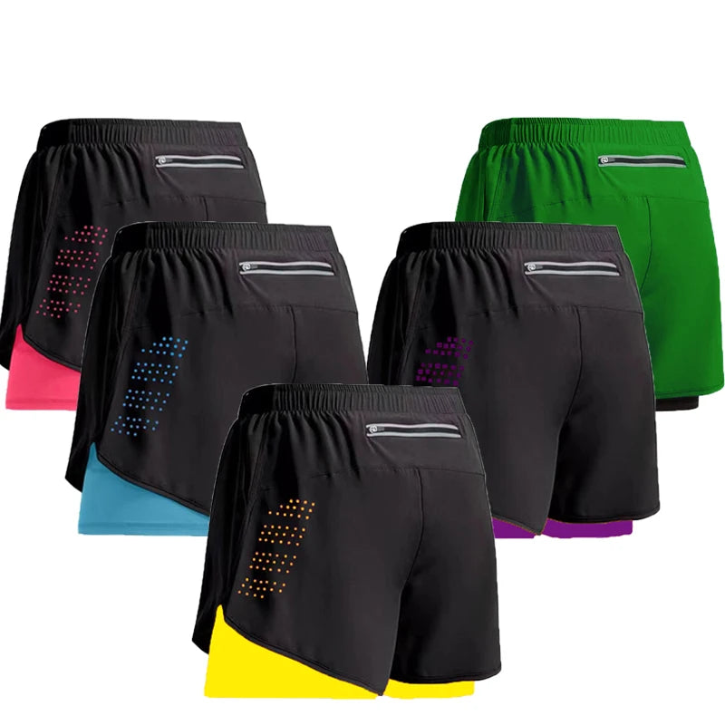 Men’s 2-in-1 Quick-Dry Running & Gym Shorts – Summer Workout