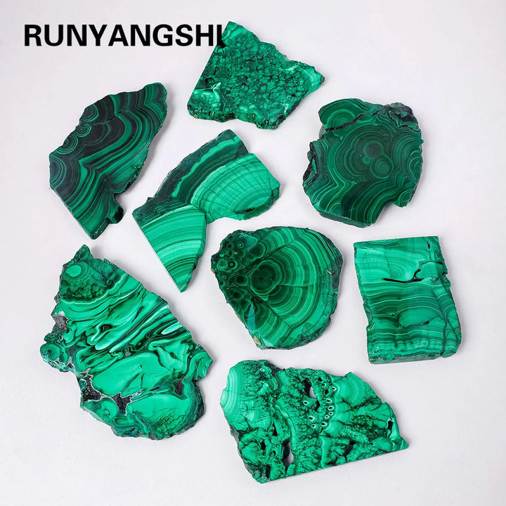 Natural Green Malachite Raw Stone – Healing Crystal Mineral Slab for Divination & Decoration