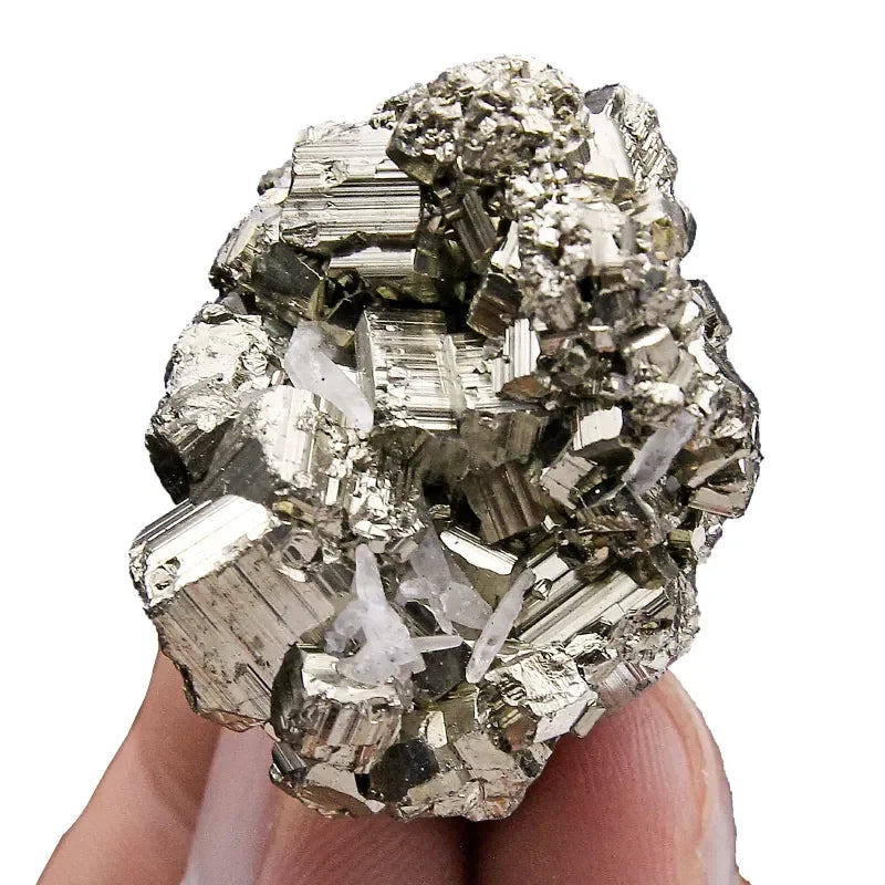 Natural Peru Pyrite Stone – Crystal Mineral Specimen Cube Cluster for Energy & Decoration