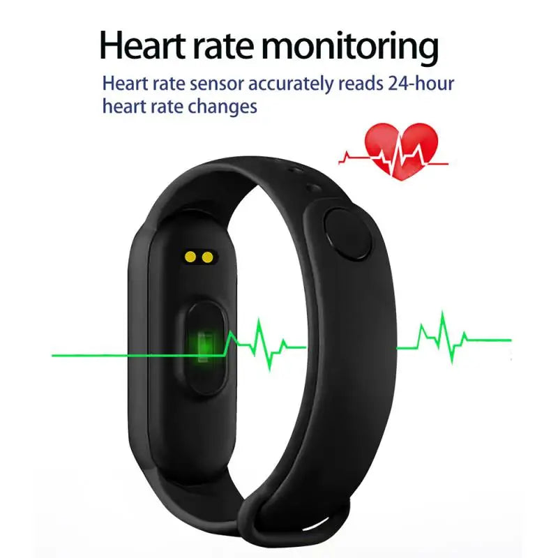 M6 Smart Watch – Fitness Bracelet with Heart & BP Monitor, Waterproof