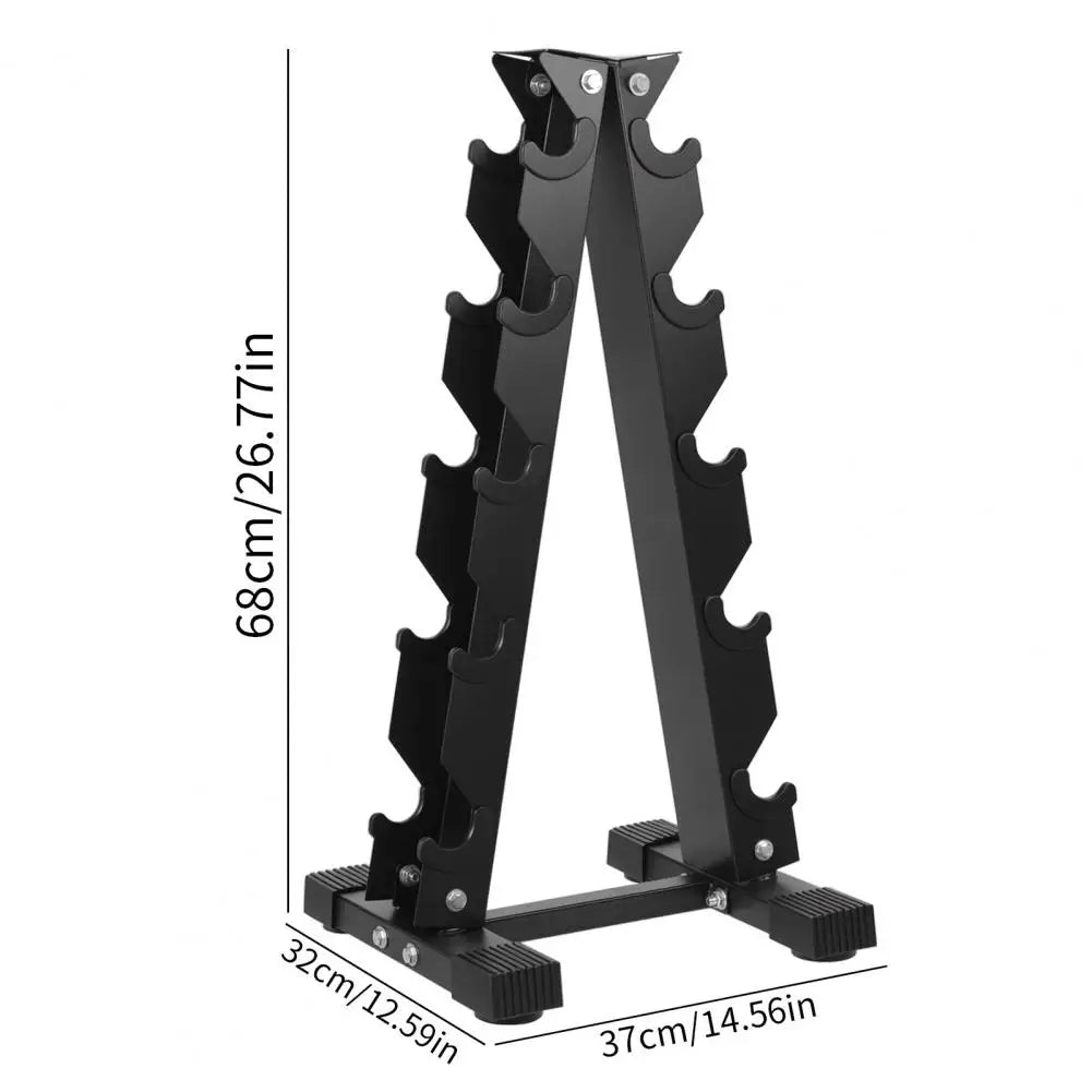 5-Tier Dumbbell Rack – Home Gym Storage & Weight Holder
