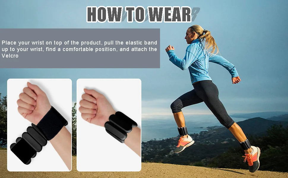 Adjustable Ankle & Wrist Weights Set – 2pcs (1lb Each, Purple)