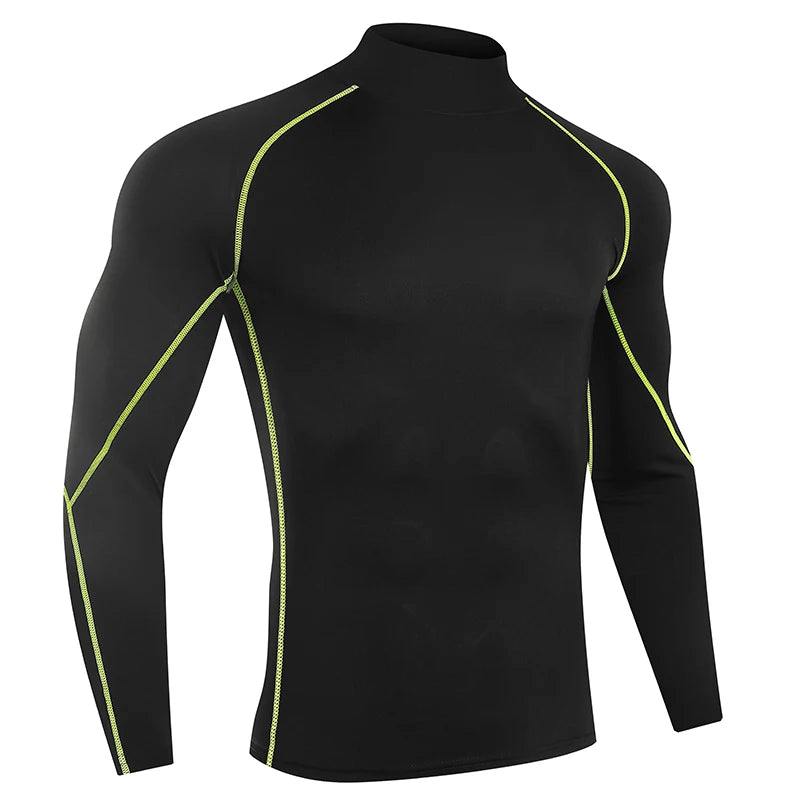 Men’s Quick-Dry Compression Long Sleeve Sports Shirt – Gym & Running