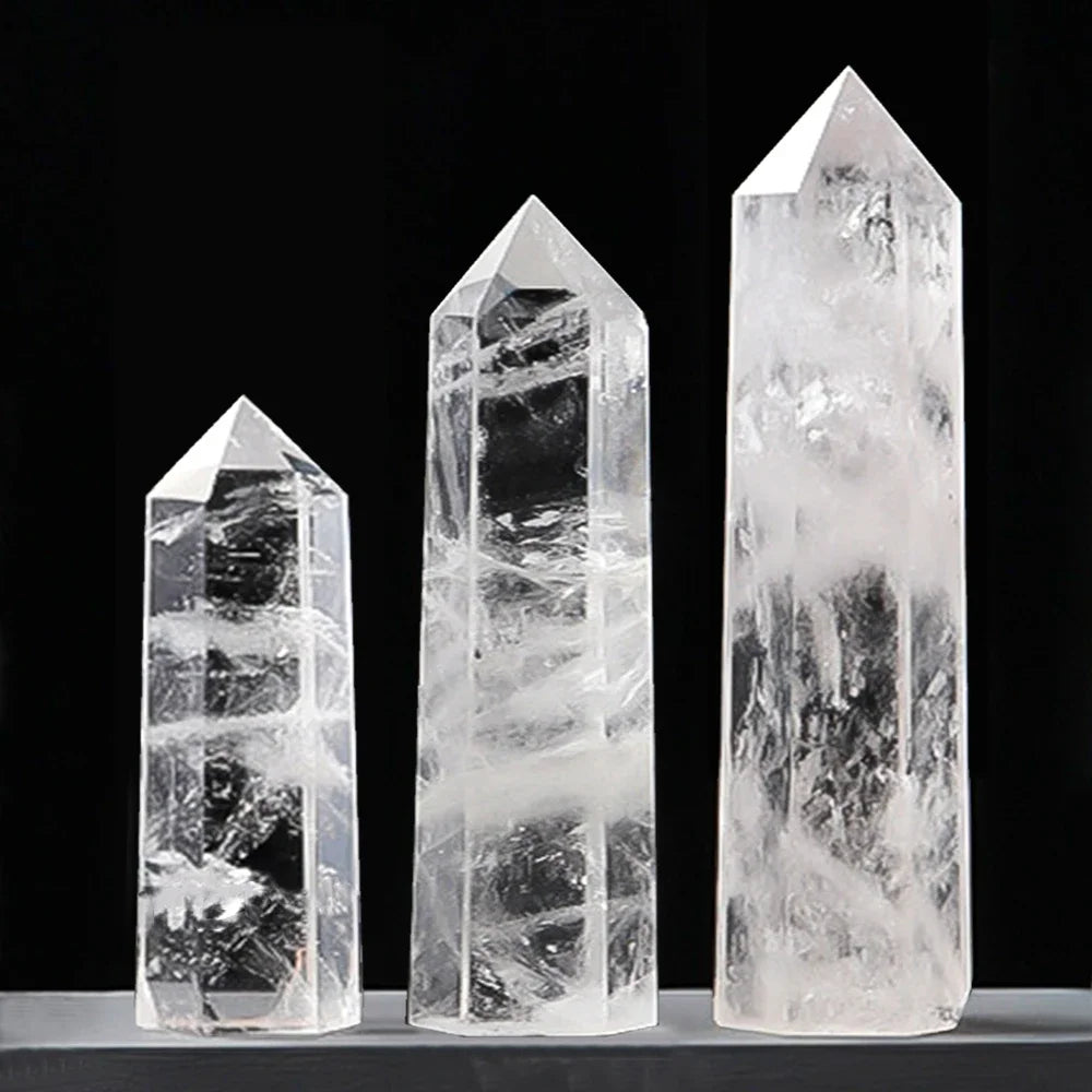 Natural Crystal Point Wand – Rose Quartz & Amethyst Healing Stones for Witchcraft, Decoration & Meditation