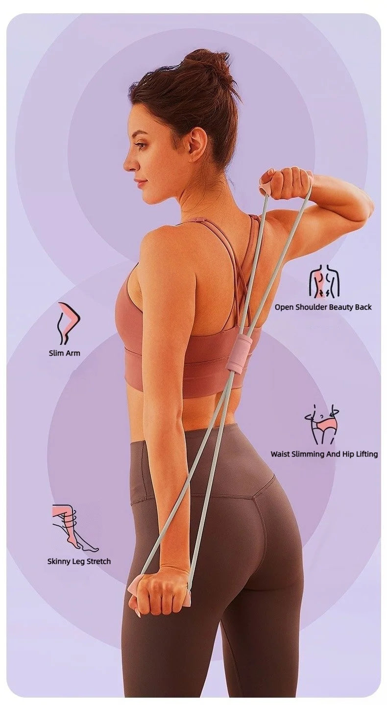8-Tube Tensioner Yoga Band – Multi-Function Exercise Resistance Band