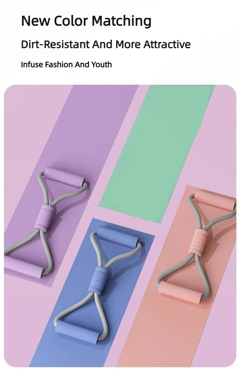 8-Tube Tensioner Yoga Band – Multi-Function Exercise Resistance Band