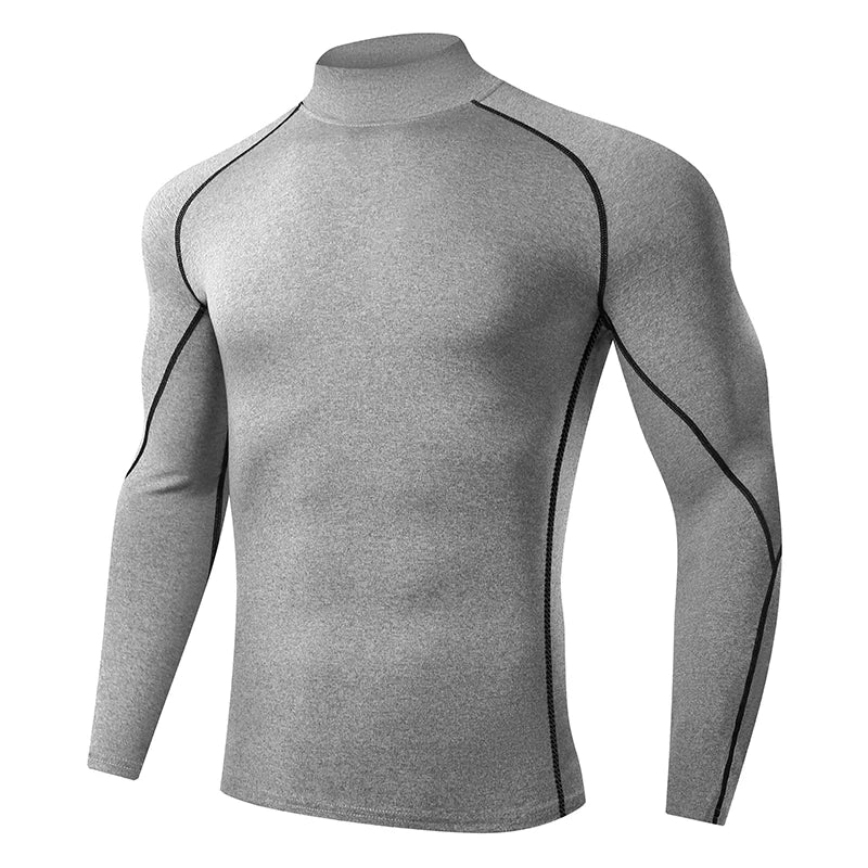 Men’s Quick-Dry Compression Long Sleeve Sports Shirt – Gym & Running