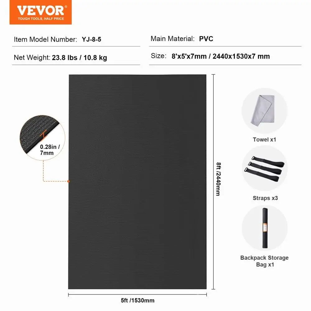 Premium Non-Slip High-Density Exercise & Yoga Mat with Carry Strap