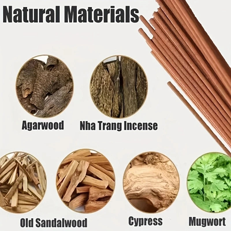 40Pcs Natural Sandalwood Incense Sticks – Home Aroma, Blessing & Buddha Prayer Ceremony