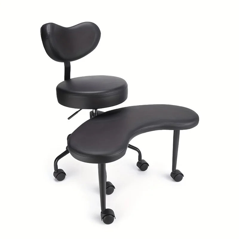 Meditation Chair, Home Office Desk Chair, Cross Leg Chair with Lumbar Support and Adjustable Stool, Multi-Functional Kneeling