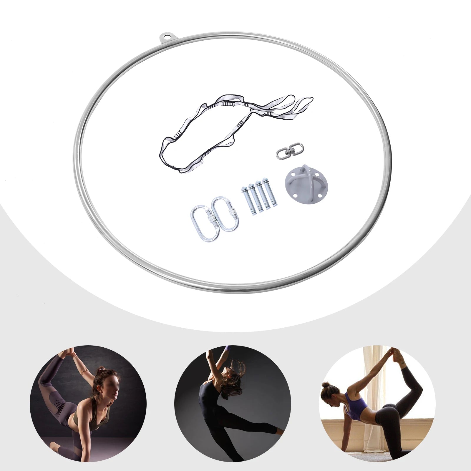 90cm Professional Aerial Hoop – Single Point Circus Ring