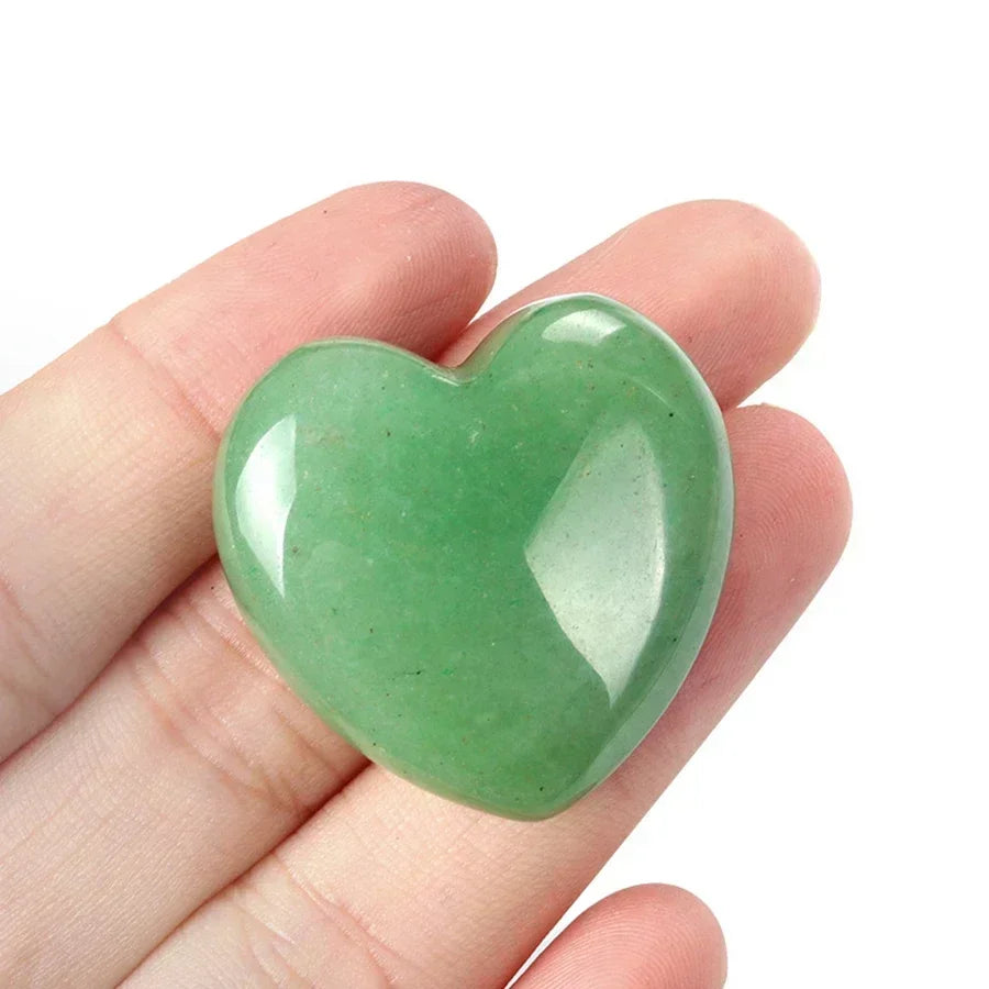 Heart Shaped Natural Crystal Stones – Amethyst & Agate Healing Crystals (10/20/30pcs, 20mm)