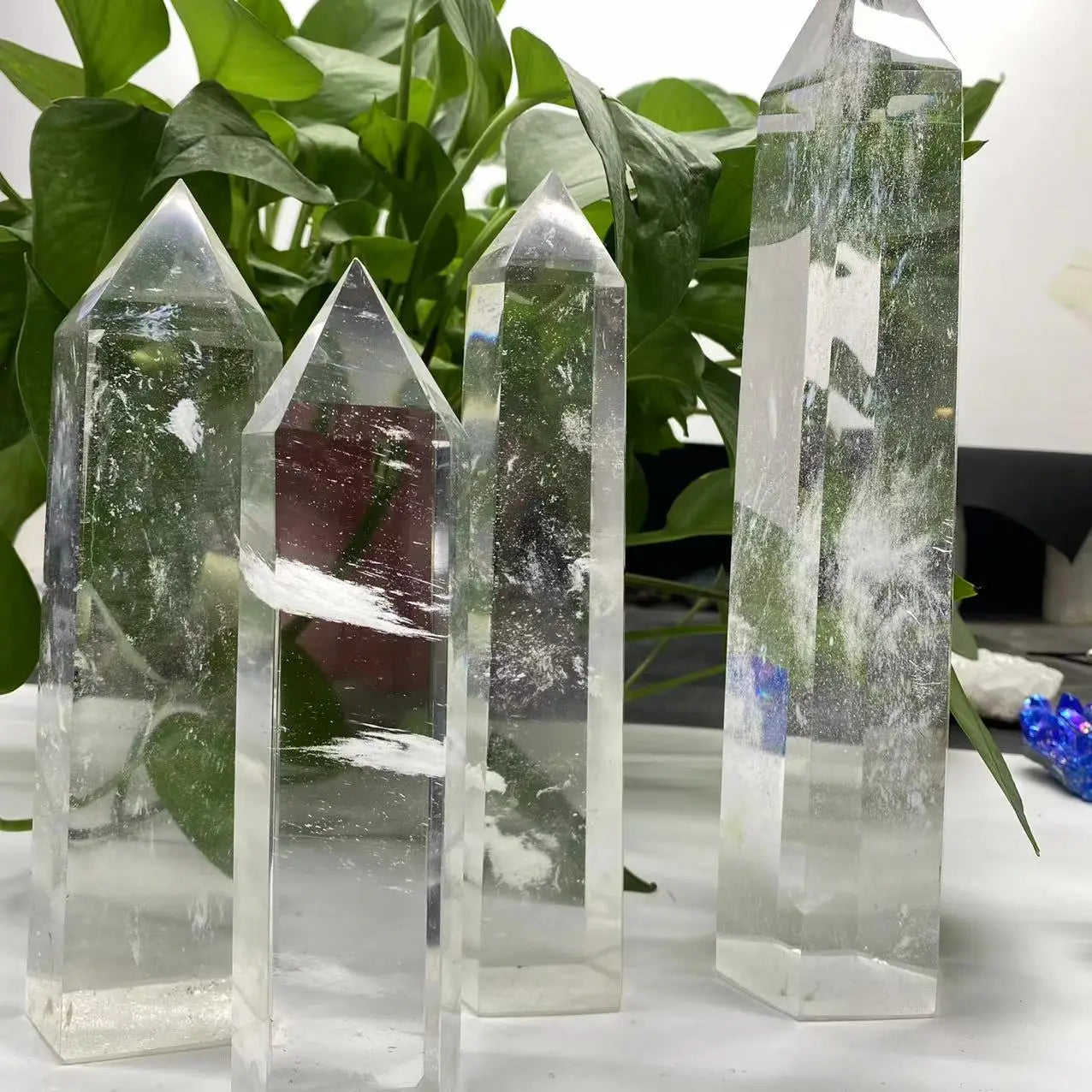 Large Clear Quartz Obelisk – Healing Crystal Wand & Feng Shui Decoration