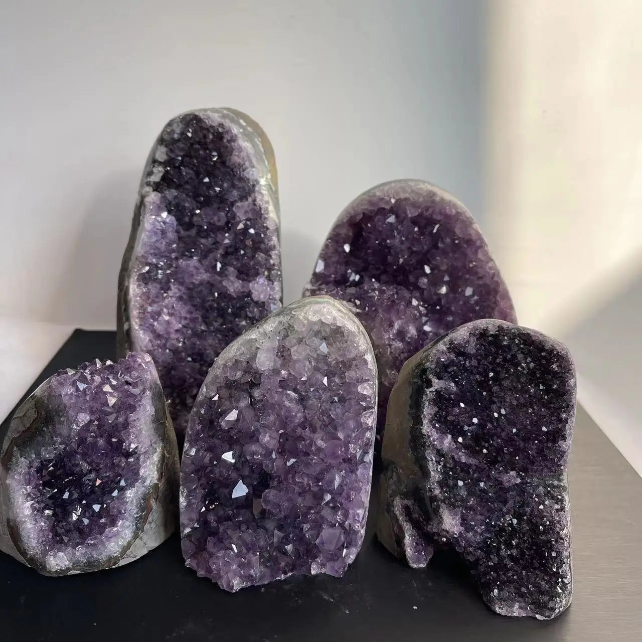 Natural Amethyst Crystal Cluster – Raw Quartz Healing Stone for Home Decor & Feng Shui