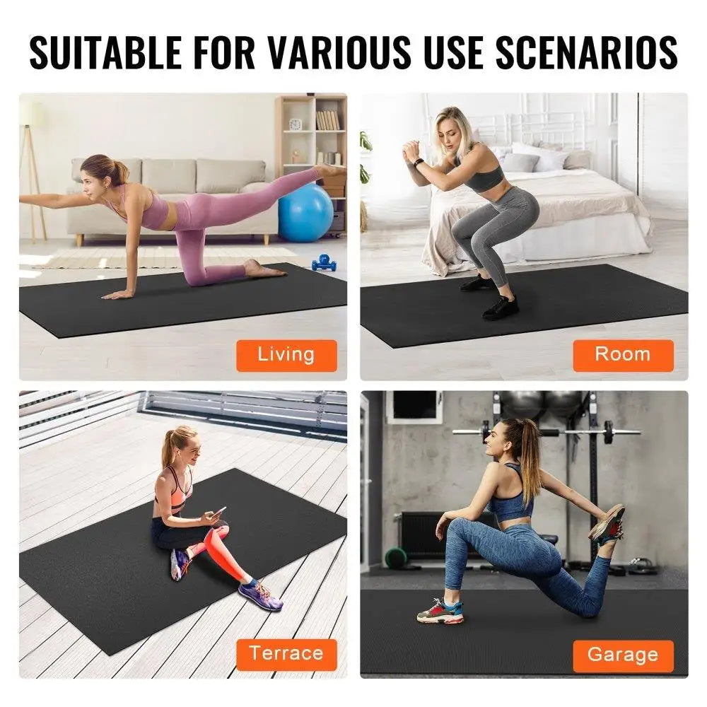 Premium Non-Slip High-Density Exercise & Yoga Mat with Carry Strap