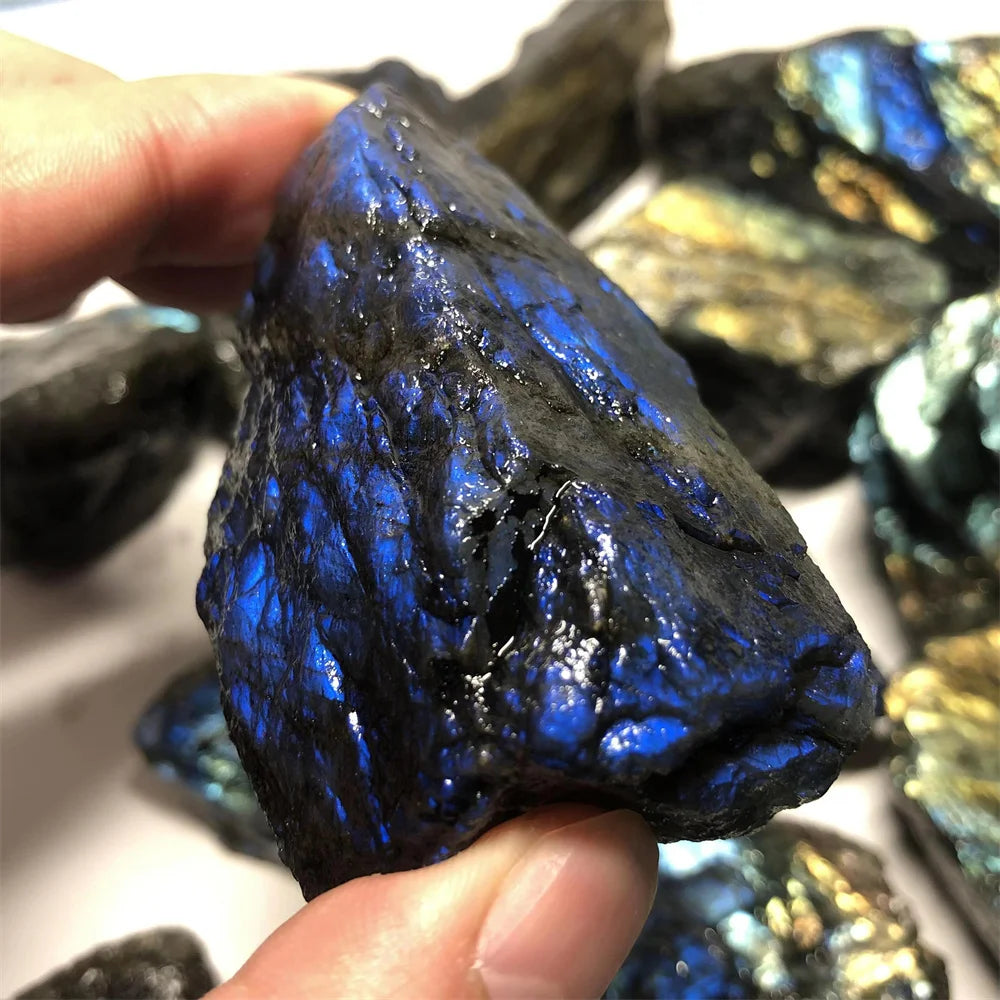 Natural Labradorite Raw Stone – Healing Crystal Mineral Specimen & Decorative Stone