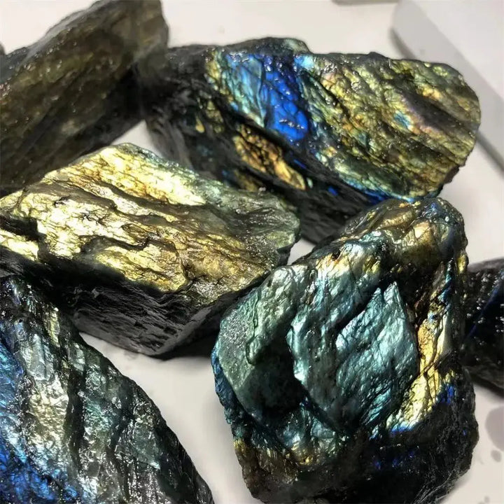 Natural Labradorite Raw Stone – Healing Crystal Mineral Specimen & Decorative Stone