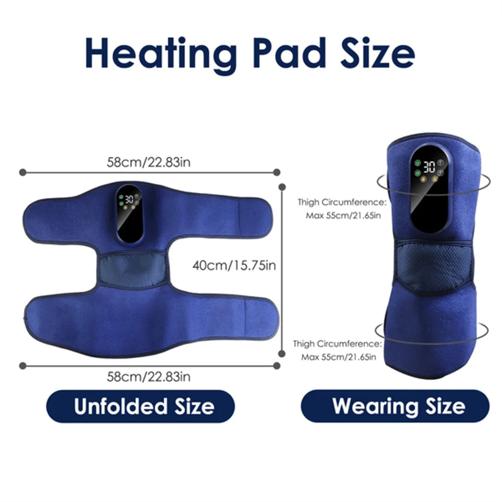 Cordless Heated Knee Massager with Vibration & Compression