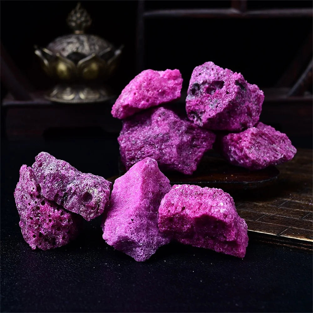 Natural Red Corundum Raw Stone – Aromatherapy Diffuser & Decorative Gemstone Specimen