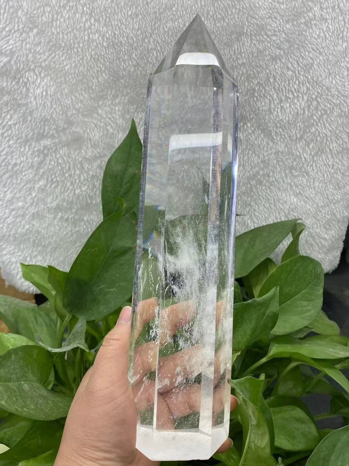 Large Clear Quartz Obelisk – Healing Crystal Wand & Feng Shui Decoration